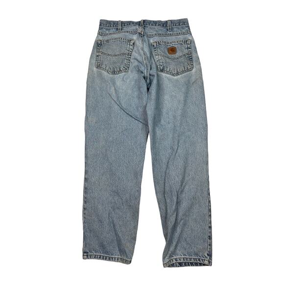 Carhartt Relaxed Fit Heavyweight Tapered Distressed Jeans FLAW Mens 33x30 - Picture 2 of 6